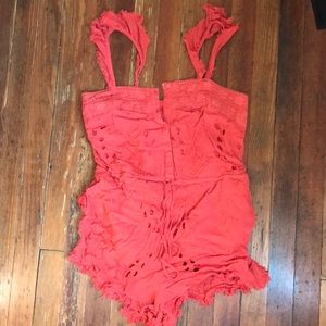 Orange Free People Romper